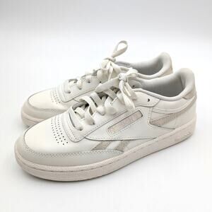 Reebok Club C Revenge Women's Sneakers Shoes Lace-Up Cream/White Size US7.5 EU38